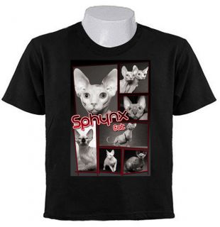 SPHYNX HAIRLESS CATS T SHIRTS B&W Collage cats Kittens Canadian CAT 