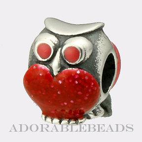   Little Girls Miss Chamilia Sterling Silver Enamel Youre a Hoot Bead