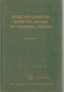   Procedures for Testing Soil & Rock for Engineering Purposes 1970 Hard