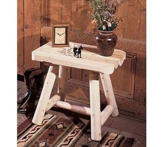 Rustic Natural Cedar Furniture Log Side Table End Table