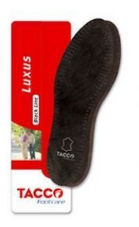 TACCO 713 Luxus Black Orthotic Arch Support Full Leather Shoe Insoles 