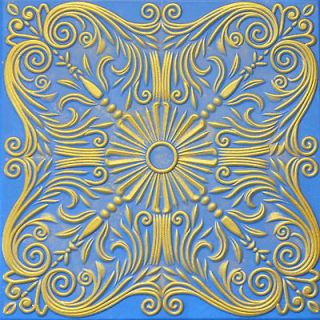 Decorative Texture Ceiling Tiles Glue UP   R39GB Gold Blue On SALE