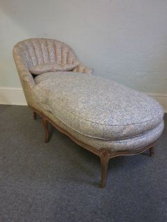 Vintage Louis XV French Chaise Lounge Recamier