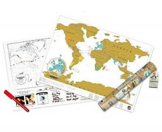   Scratch Personalized Travel World Map Poster Size 42 x 29.7 cm