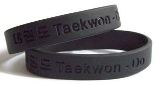 Martial arts (Taekwondo) wristband / bracelet   black belt