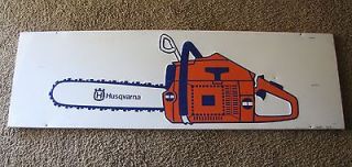   Embossed Husqvarna Dealership Chainsaw Large Sign FreeUSAShippin​g