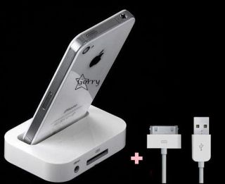 Dock Sync Charger Charging Station For iPhone 4/4S/4G +USB Data 