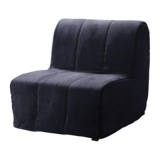 Ikea LYCKSELE Futon Chair Bed Cover Henån Black Slipcover Washabl New 