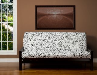 Spotted Black and White Animal Print SIS Futon Cover Choose Size
