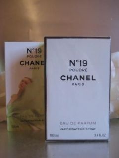 CHANEL No 19 POUDRE HUGE 100ml EDP +LUX CHANEL GIFTWRAP RIBBON CARRIER 