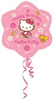 Hello Kitty New Flower Shaped Happy Birthday 18 Foil Balloon