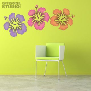 Stencil for Home Decor, Giant Hibiscus Flower Stencil, reusable wall 