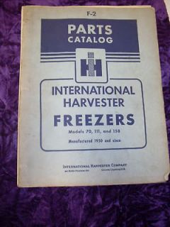 International Freezers 70/111/158 Parts Manual
