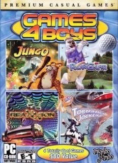 Games 4 Boys PC CD Tornado Jockey, Jungo, Reaxxion, Polar Golfer game 