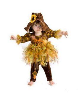 Scout the Scarecrow Costume toddlers baby sunflower hat tutu 6M 12M 