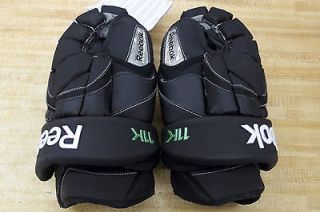 Reebok 11K Hockey Gloves Black 14   NEW