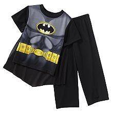 NEW Batman Pajamas with Cape and Pants Toddler Sizes 3T 4T 5T