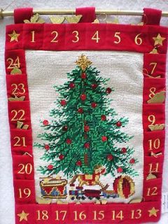 Needlepoint Christmas Lillian Vernon child Advent Calendar