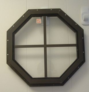 Shed Octagon Window 14 Brown J Channel Mount, Playhous