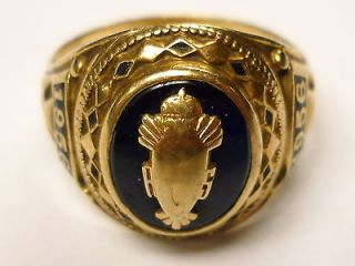 1956 Josten 10k Solid Gold Graduation Ring Size 10 Nice