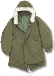 NEW ORIGINAL US M65 FISHTAIL PARKA LINED &HOODED  XS