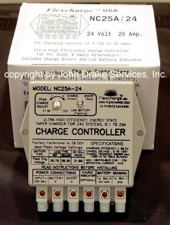 Flexcharge Wind Turbine Solar Hydro Charge Controller NC25A 24 volt 