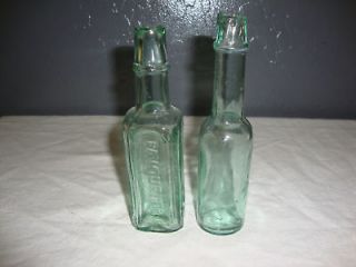 Antique aqua BRITISH SAUCE one Daddies Favorite Bottles SHEAR 