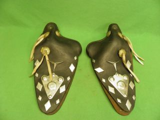 VINTAGE PAIR OF WESTERN SADDLE LEATHER COVERS TAPADEROS HORSE TACK