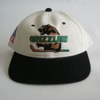 New IHL Denver Grizzlies Rare Vintage Snapback Hat Cap 1990s Lake Erie 