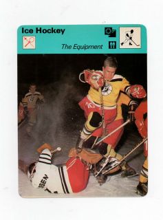 1978 SPORTSCASTER CARD ICE HOCKEY THE EQUIPMENT # 21 12