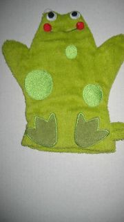 Jumping Beans Green Frog Bath Mitt Washcloth for Childrens Bath NEW
