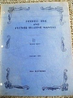 HOOKED RUG and FLOWER SHADING MANUAL 1954 24pp Illustrated by Mildred 