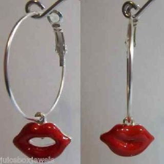 lips hoop earrings in Earrings