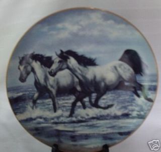 Horses in Action THE CHALLENGE Violet Parkhurst Porcelain Collector 