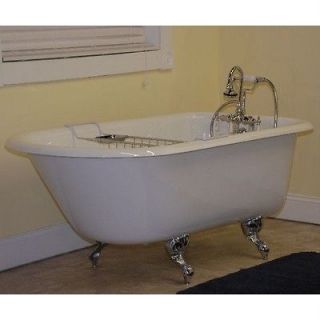   Iron Rolled Rim Clawfoot Bathtub Bath Tub 55 inch Knight
