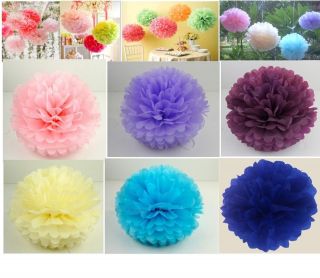   tissue paper pom poms Flowers Wedding Party Shower Home Decorations