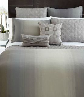 Hotel Collection Ombre Stripe 300T Full/Queen Duvet Cover Grey Ombre 