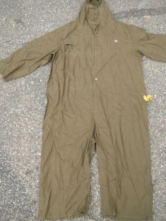   CZECH MILITARY 1 PIECE GREEN COVERALLS WITH HOOD. COSPLAY COSTUME WORK