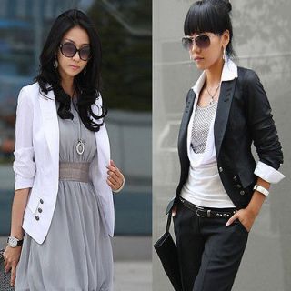 New Womens Korea Fashion OL Chic Slim Blazer Suit Jacket 2 Colors