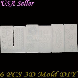 PCS 3D Acrylic Nail Art Mold DIY Design Different Styles 46#