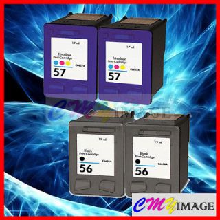 2Bk+2C ) pk of Hp 56 57 ink cartridge set for HP PSC 1110 1200 