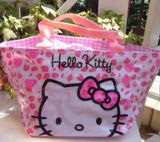 New Pink Leopard Kitty Lunch Bag Handbag Tote Very Lovely Nice Gift 
