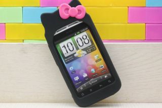KITTY CAT BEAR BOWKNOT RUBBER SILICONE CASE COVER ★★★ HTC G13 