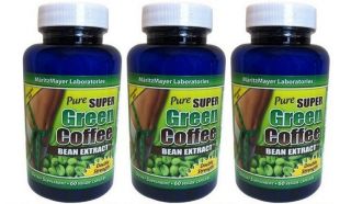 In Stock PURE SUPER GREEN COFFEE Bean Extract Dr Oz 3 Bottles