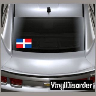 Dominican res p Flag Full color Digital Wall or Car Vinyl Decal 