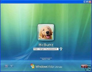 Password Reset Recovery CD for Microsoft Windows 7 Vista XP 2000