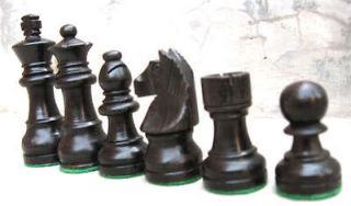   Knight Ebonized Wooden Regular Chess Set  King 3, A comlete chess set