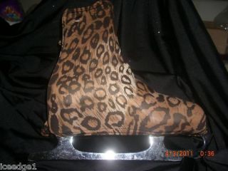ICE EDGE LEOPARD PRINT ICE/ROLLER SKATING BOOT COVERS