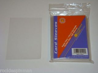 100 ULTRA CLEAR SOFT PENNY SLEEVES for 3x4 Top Loaders