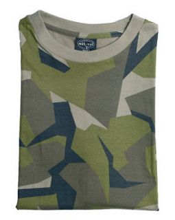 Swedish Army Camouflage Military T Shirts Army Camo Top